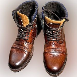 Asher Green Combat & Moto Boots Men’s, zipper, ankle compression.